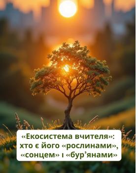 «Екосистема вчителя»: хто є його «рослинами», «сонцем» і «бур’янами»